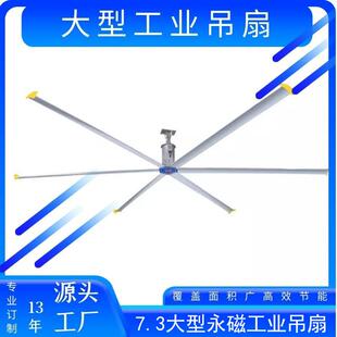 永磁工业大风扇厂房车间降温通风吊扇工厂仓库节能超大型工业吊扇