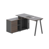 1.4米 小型大班桌转角主管经理桌侧柜办公桌职员电脑台边柜财务桌