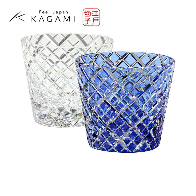 日本KAGAMI江户切子水晶玻璃白酒杯猪口酒盅冷酒清酒杯子和食器皿