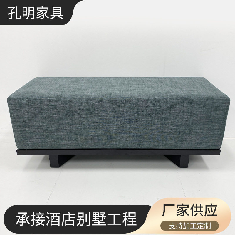 北欧床尾凳简约现代衣帽间客厅美式沙发长凳服装店换鞋凳轻奢床榻