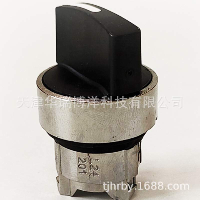 XB4圆形选择开关头ZB4BD4开关头22mm金属短柄二位自锁不带灯