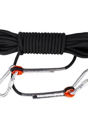 VLEN静力绳8mm安全绳耐磨尼龙绳爬山绳黑色安全绳