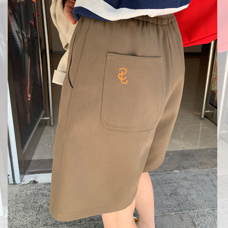 韩版春夏大码女装胖mm减龄工装阔腿宽松显瘦百搭休闲五分裤200斤