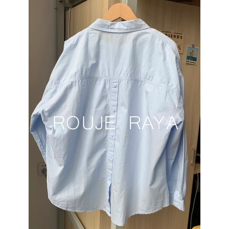 Rouje Raya法式夏季防晒衬衫女设计感小众薄款衬衣高级感长袖上衣