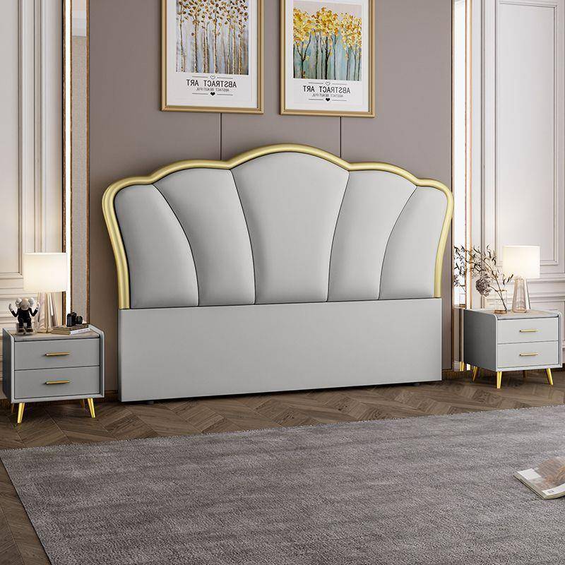 新款北欧超薄床头软包靠背简约现代落地靠背板床头单买软包床头