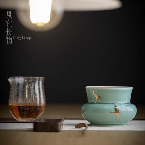 工陶茶洗瓷式茶渣缸小号手水盂建水茶道零配茶杯日收纳PY-XHJS9家