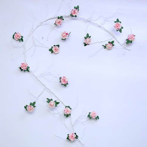 仿真玫瑰花藤白色发泡藤树藤玫瑰藤条洋牡丹花藤婚庆背景墙