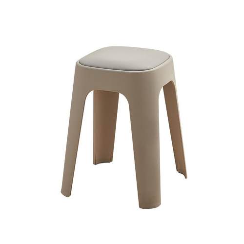 塑料凳子家用可叠摞凳子现代简约高凳餐厅吃饭餐椅客厅软包方凳