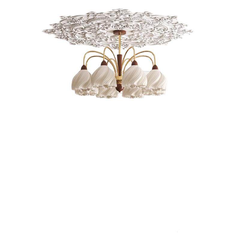 裙摆法式复古胡桃木奶油吊灯客厅灯大厅主灯护眼高级感中古餐厅灯,家装灯饰光源,智能吊灯,淘宝优惠券,粉丝福利购,淘宝优惠卷