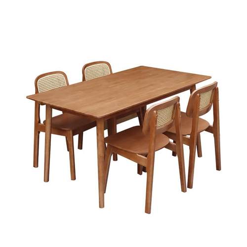 包邮实木餐桌现代简约橡木小户型一桌四椅饭桌家用餐桌椅组合家具