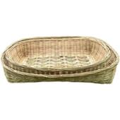 竹编长形竹篮菜篮菜篓子猫窝狗窝手工编织耐用竹青头层方拜神竹篮