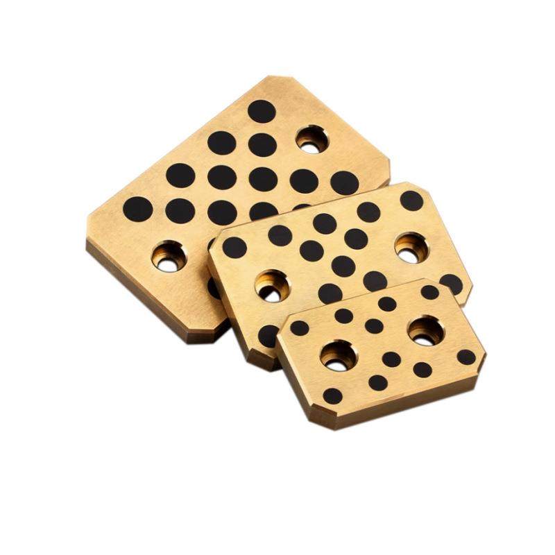 JSP双金属滑块镶嵌石墨高力黄铜钢板轴用滑板铜滑块主轴厂家