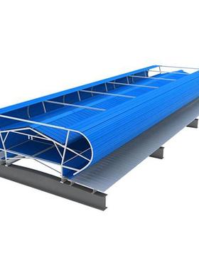 屋顶钢结构开敞式电动通风气楼厂家现货顺坡敞开自然通风器