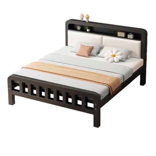 铁艺床宿舍加厚铁架床出租房用.2米米铁床家用主卧双人床.5米