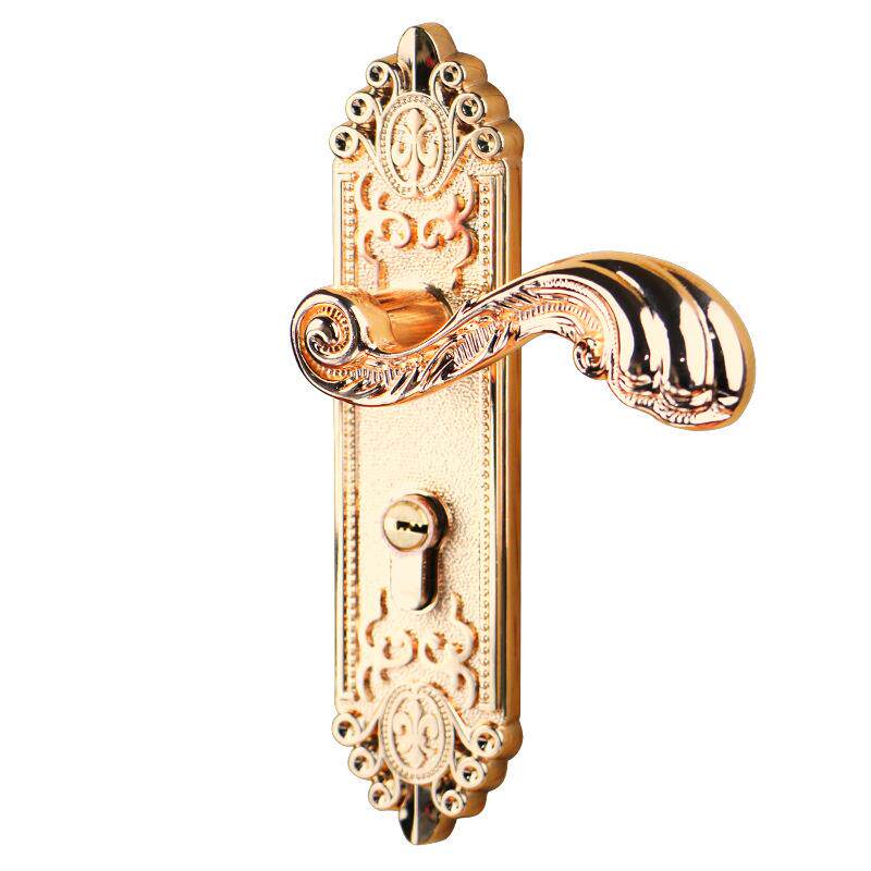 基亚锁业锌合金欧式金色门锁实木房门锁具室内门锁卧室静音门锁具