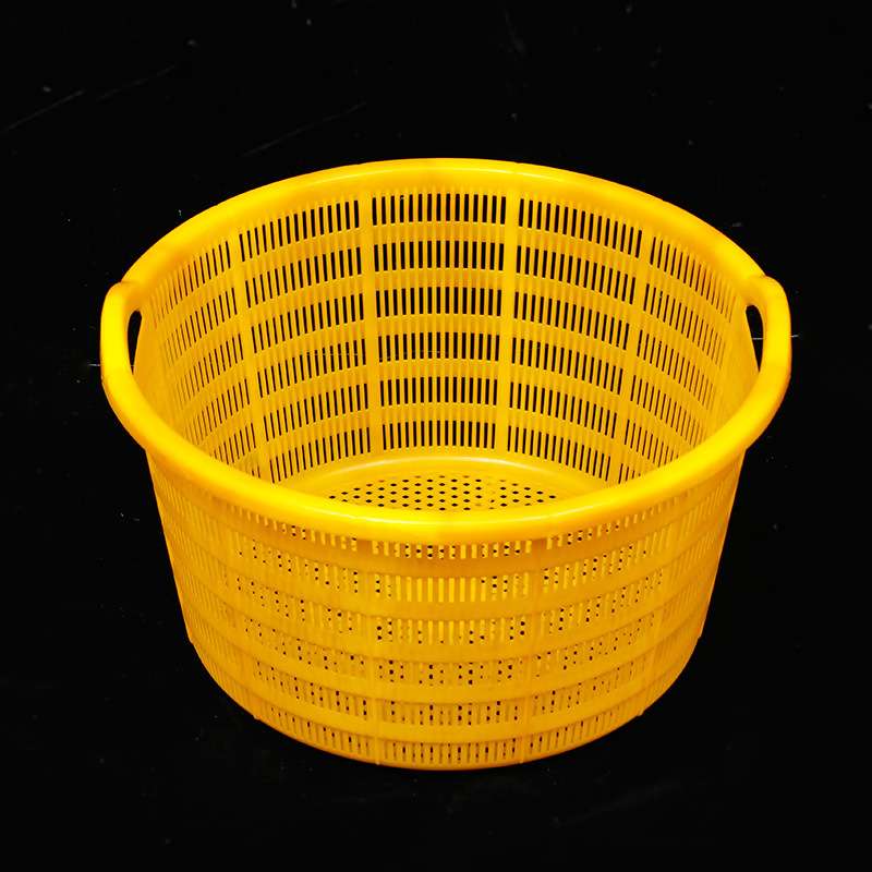 加厚大号塑料圆形筐西瓜筐蔬菜水果箩筐海鲜水产框收纳篓周转