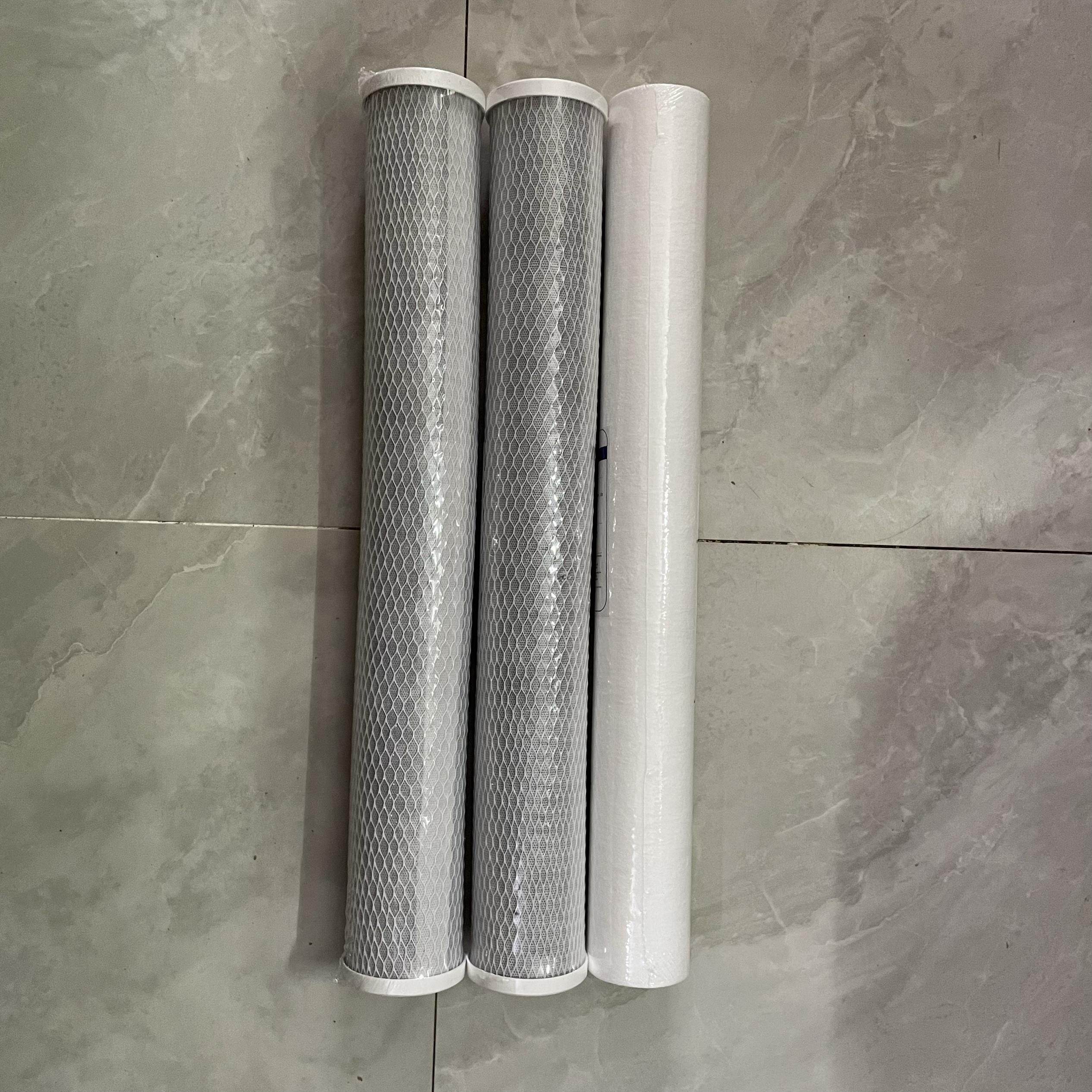 20寸商用反渗透净水器Ro纯水机前三级123级滤芯套装PP+CTO+CTO