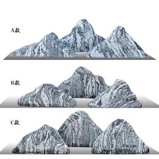 雪浪石切片组合天然造景景观石泰山石室内枯山水庭院假山石头摆件