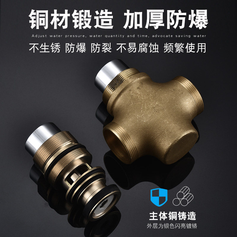 冲水阀手按式延时阀大便卫生间暗装蹲便器阀芯配件便池冲洗阀厕所