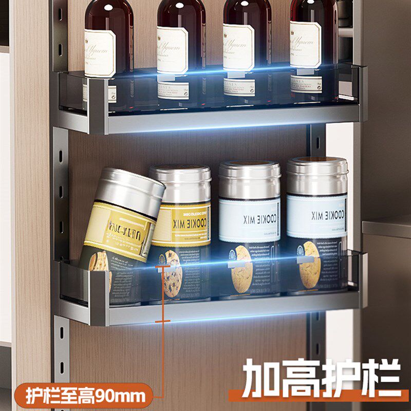 厨房大怪兽拉篮高柜小吃拉篮挂门板挂门宝与门宝多层储物架
