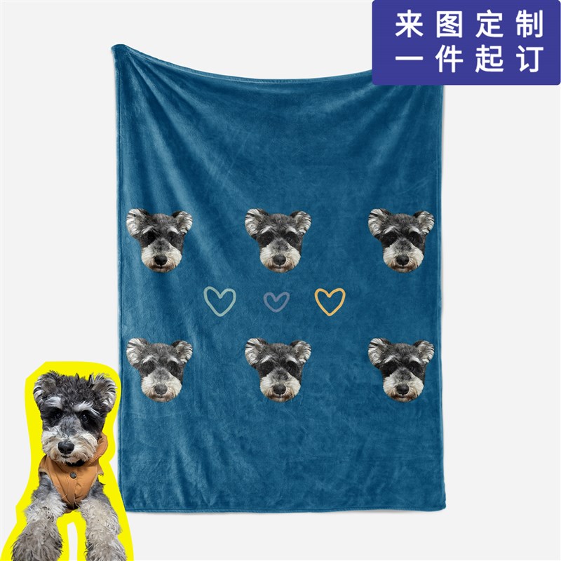 宠物定制小猫猫狗狗毛毯四季空调毯沙发盖毯午休重磅加厚送礼礼物