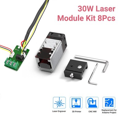 30W Laser Engraver Module Kit with 450nm 7.5W Blue Laser Hea