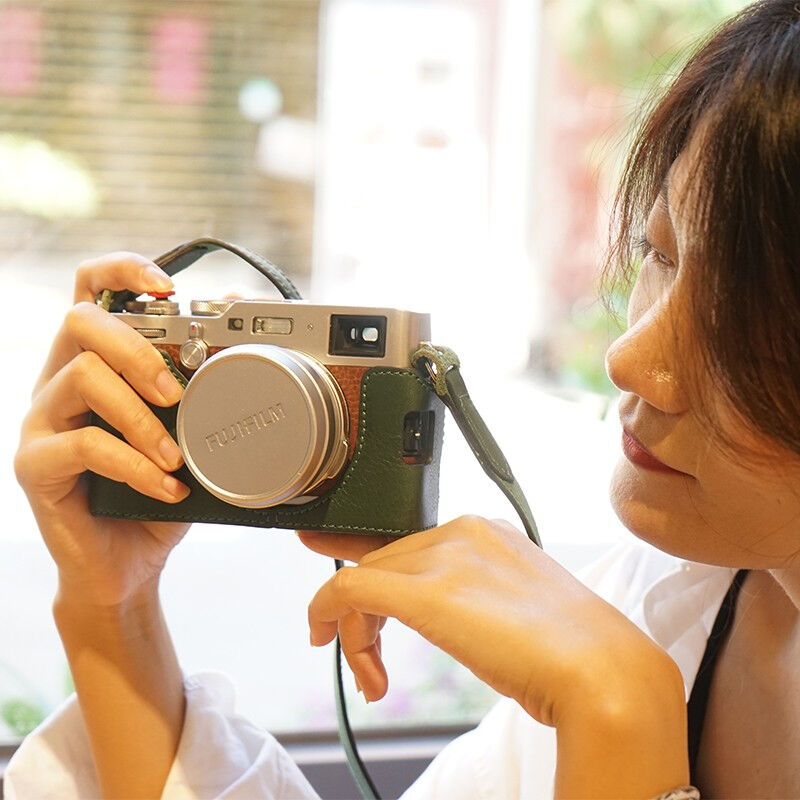 厂家相机包富士X100V相机包X100F皮套保护套半套底座真皮包皮