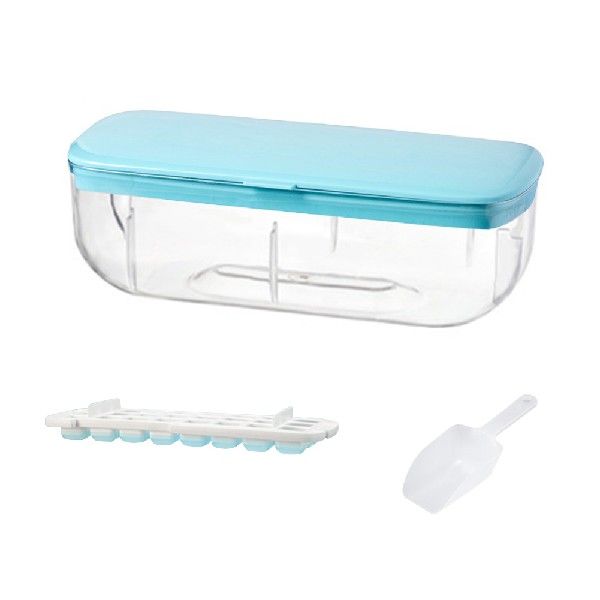 3 in 1 Ice Cube Tray with Lid Silicone Ice Container Maker