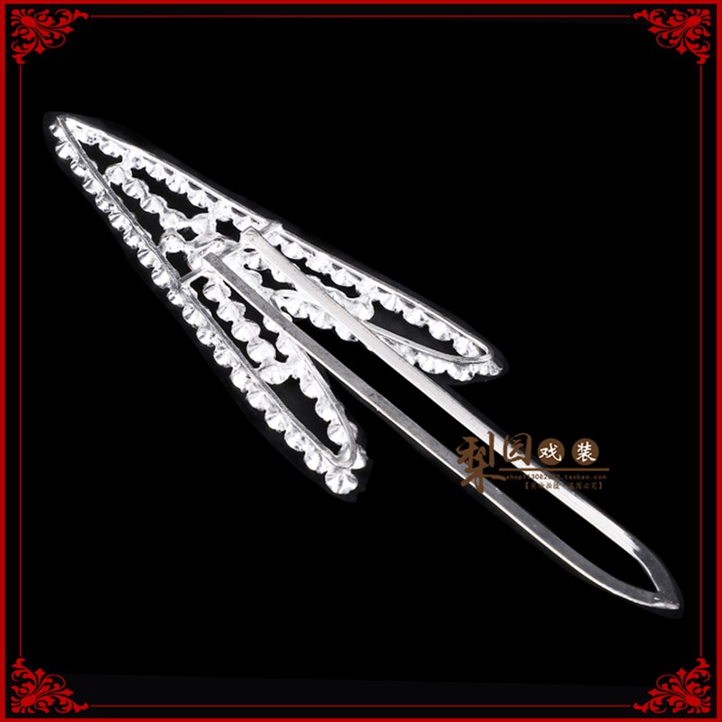 戏曲京剧黄梅武旦刺骨叶英雄尖头饰七彩水钻英雄尖戏剧头饰英雄髻