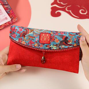 。万元红包布袋新款结婚订婚聘礼婚礼改口敬茶创意红包封随份