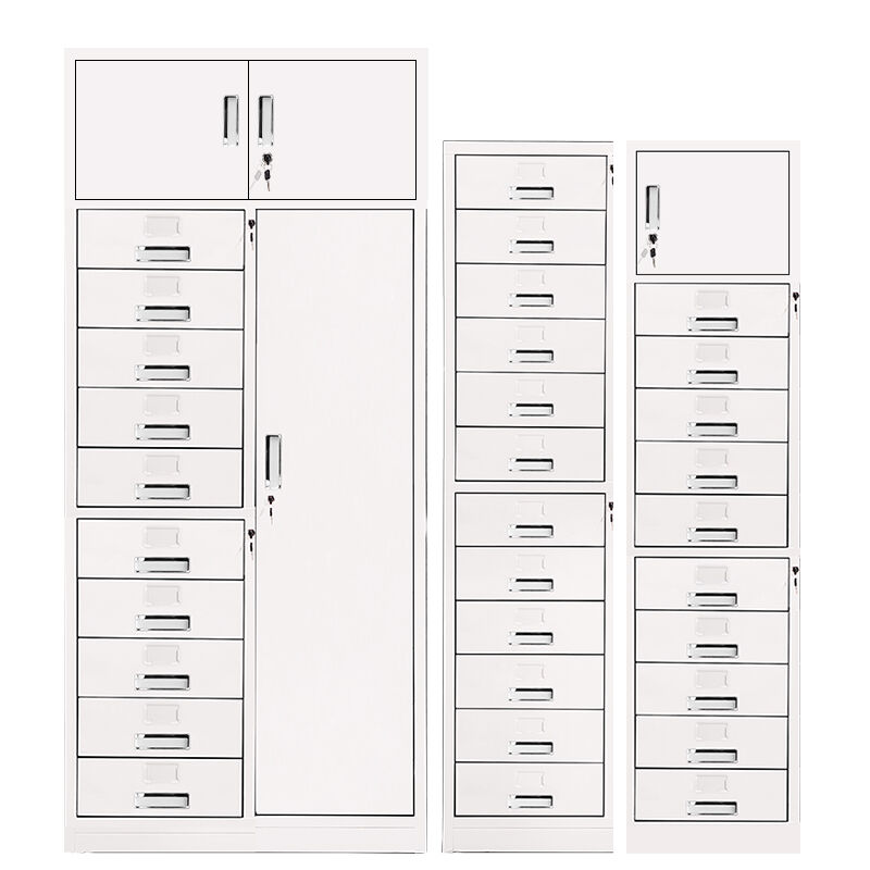 24斗钢制铁皮办公抽屉式文件柜多斗柜档案资料储物家用带锁小