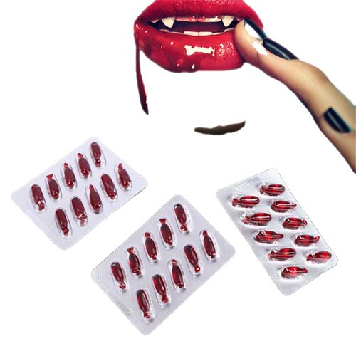极速10Pcs Realistic Funny Vampire Party Props Hematemesis