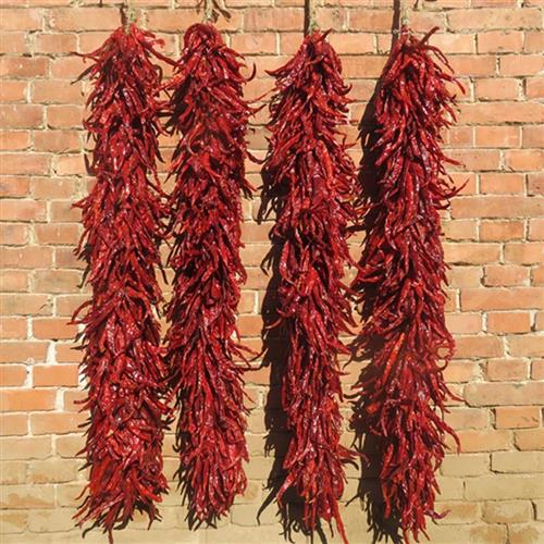 天然辣椒串挂件休闲农场火锅装饰辣椒影视道具挂饰手工编织红辣椒