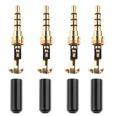 极速4 x DIY 3.5mm Jack Plug Male Head Converter Headphone Re
