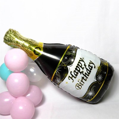 Whisky Bottle/Champagne Cup Balloons Happy Birthday Party