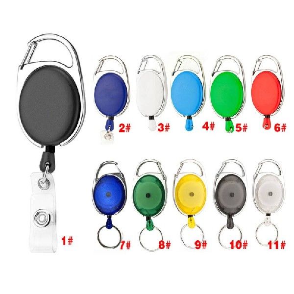 Newly Retractable Pull Keychain Lanyard ID Badge Holder