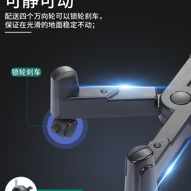 。电脑台式主机托架可移动主机壳架底座散热托盘家用简约滑轮带煞