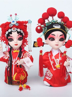 好货6寸北京特色工艺品唐人坊纯手工绢人人偶京剧人物摆件送老外