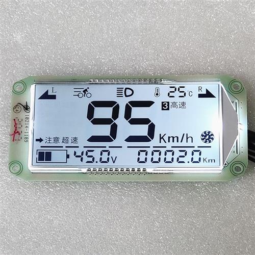 电瓶车液晶仪表芯液晶屏显示器4用6E0v72v通8改装电量电子码表