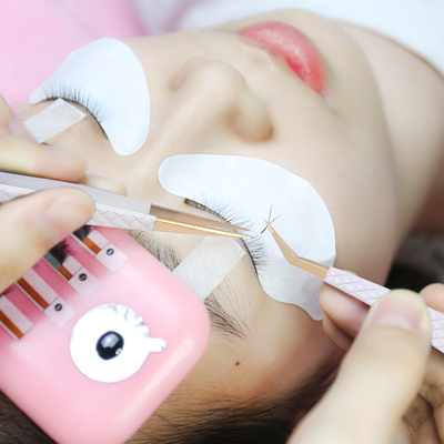 好货1Pc White-gold Anti-Static Tweezers For Eyelash Extensio