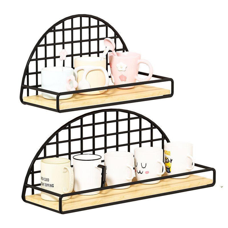 杯架壁挂免打孔水杯收纳置物架挂墙茶杯架子厨房墙面杯子放置架子