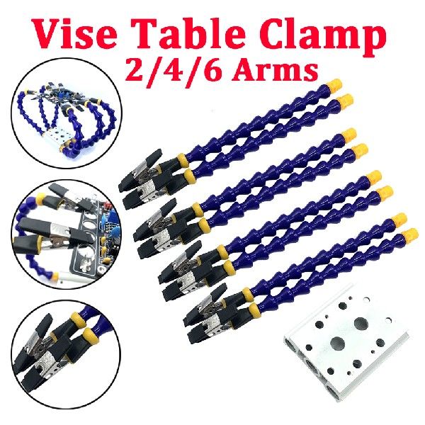 Bench Vise Table Clamp Soldering Station with 2/4/6 Arms