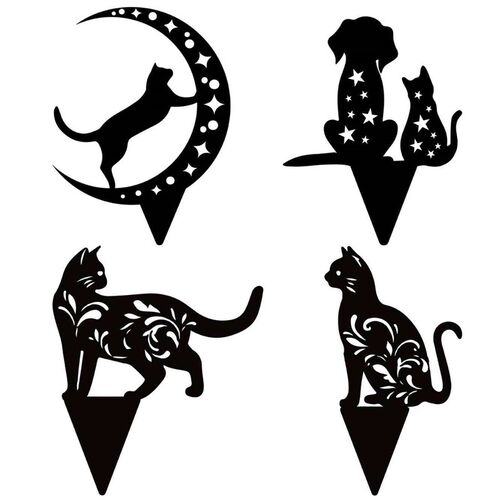 好货AliExpress supply garden decorations cat Yard Art hollow