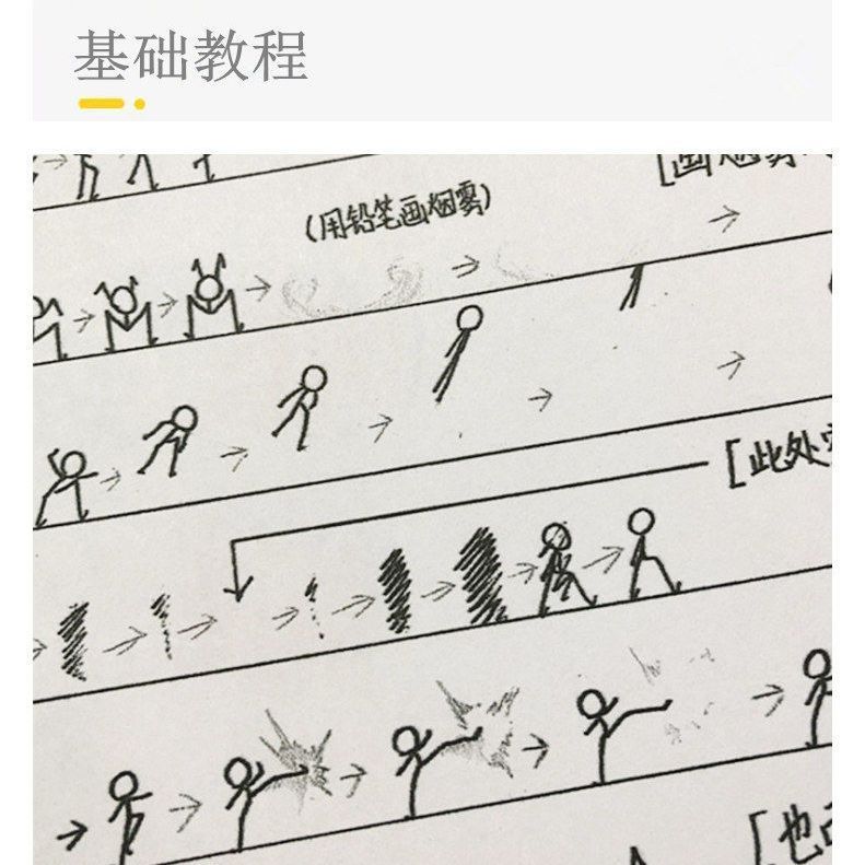 火柴人格斗手翻书送学生男生翻页动画连环图画儿童礼物生日礼品创