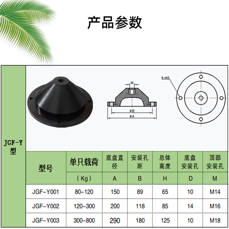JGF橡胶减震器水泵通风机空压机冷却塔柴油机冷水机组设备防护降
