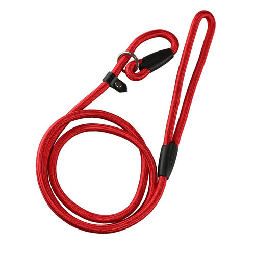好货130cm Sturdy Nylon Pet Dog Round Rope Lead Adjustable Do
