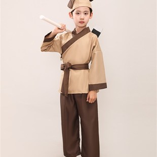 六一儿童愚公移山演出服舞台剧表演道具农民村民村姑悯农锄禾服装