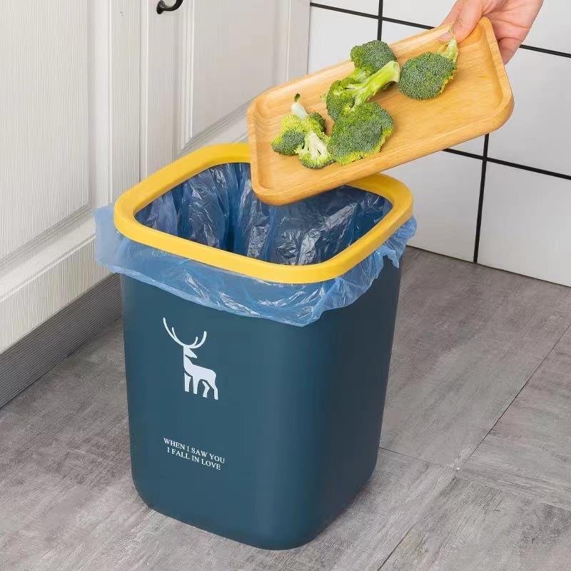垃圾桶创意北欧风小鹿加厚家用客厅卧室厨房化妆室无盖带压圈纸篓