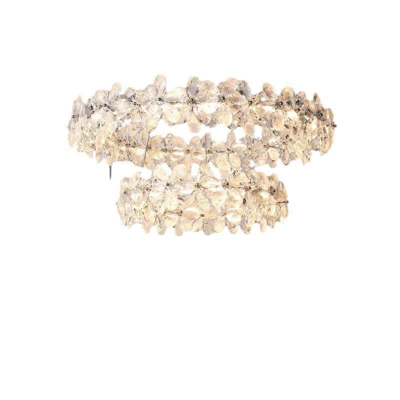 2025新款主卧室吊灯法式奶油风温馨浪漫花朵高级感客厅吊灯水晶灯,家装灯饰光源,智能吊灯,淘宝优惠券,粉丝福利购,淘宝优惠卷