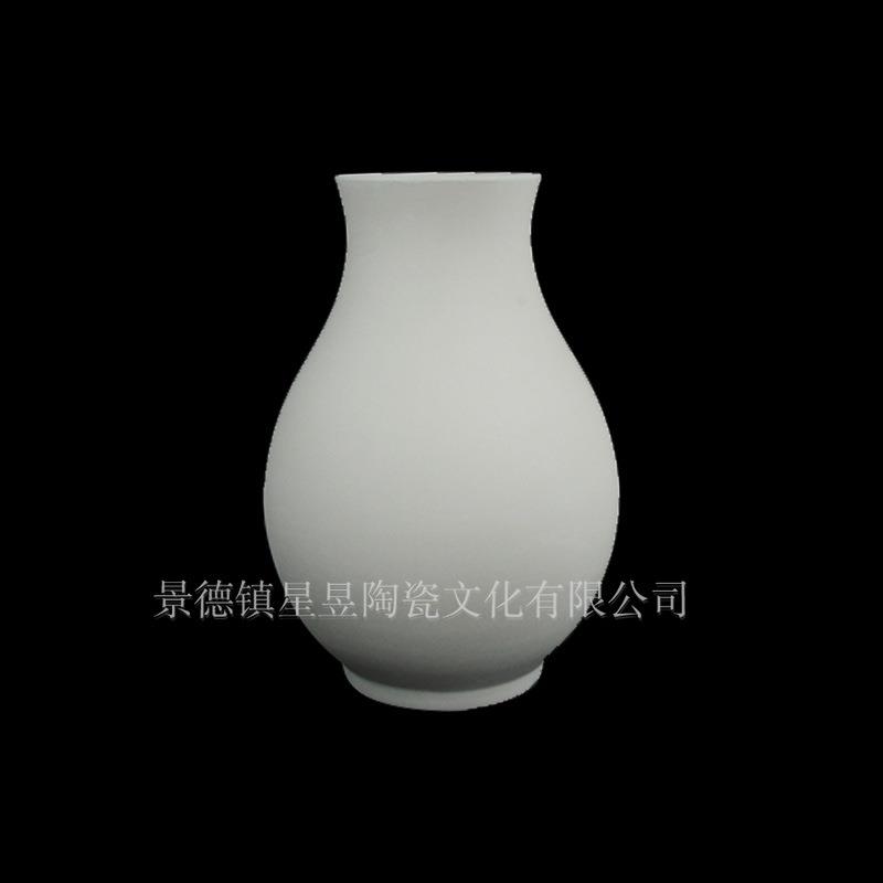 景德镇陶瓷花瓶中式白胎素坯台面大件花瓶摆件素烧坯陶艺素陶花瓶